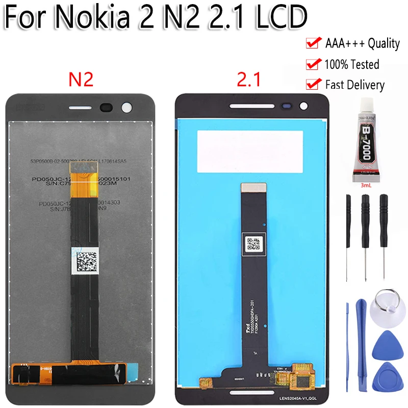 

Grade AAA For Nokia 2 N2 2.1 LCD Display Touch Screen Digitizer Assembly Replacement Free Tools For Nokia 2.1 Display