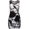 #Z40 2022 New Women Sleeveless Dress Skull Printed Summer Vintage Vest Dress Sexy Bodycon Dresses Woman Party Night Vestidos ► Photo 2/6