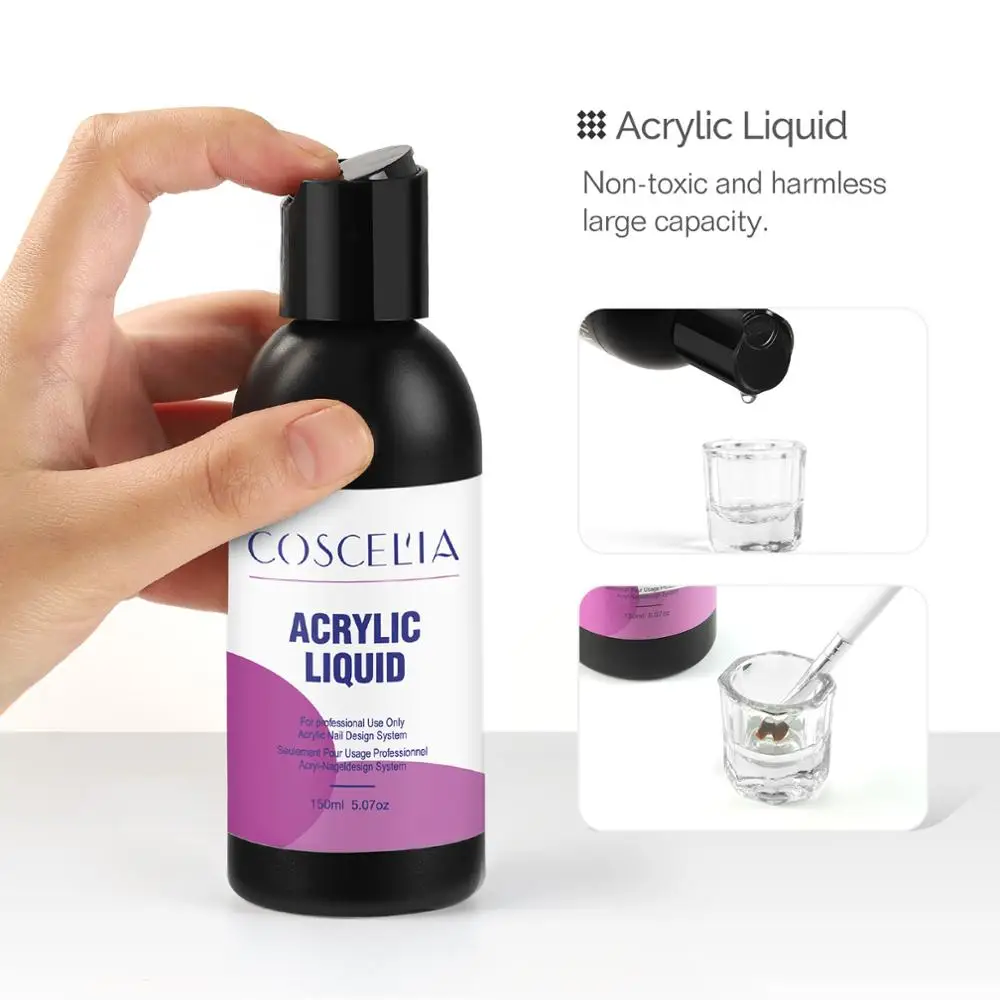Coscelia Acrylic Powder Liquid Carving Crystal Polymer Nail Art Crystal