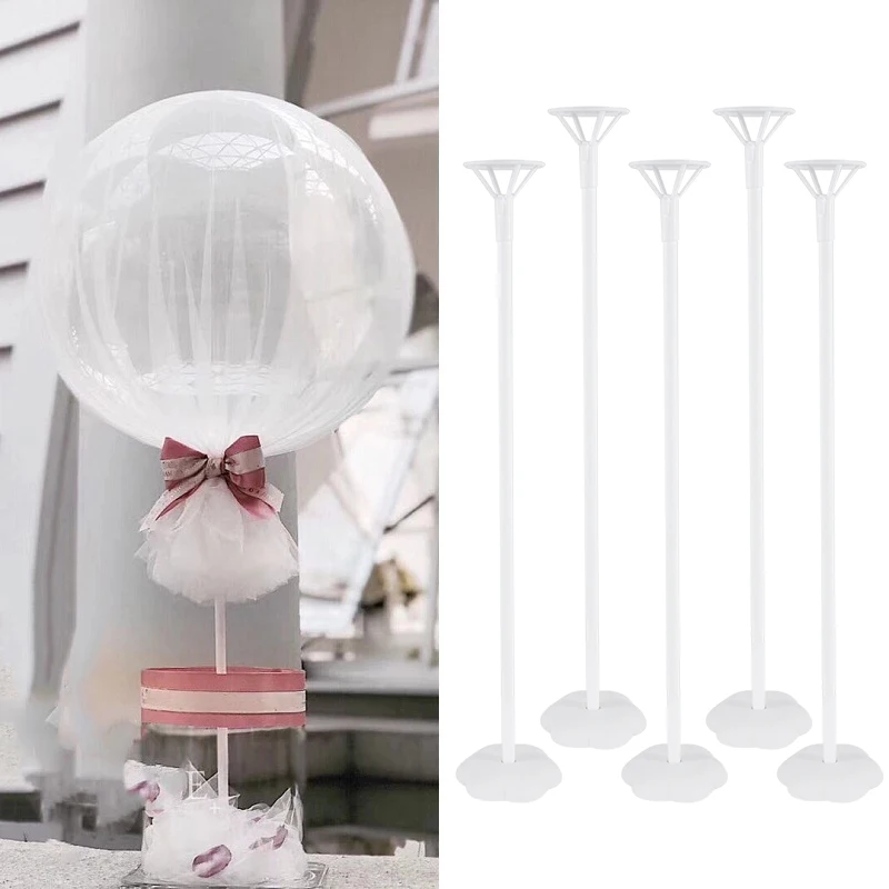 6pcs Balloon Stand Base Balloon Holder Column Support for Adult Kids Birthday Party Wedding Table Decoration Baby Shower Favors