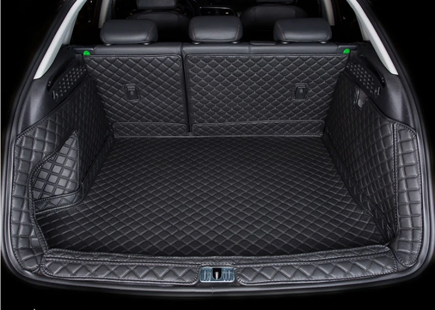 

High quality! Full set car trunk mats for Audi Q3 2018-2011 waterproof cargo liner mats boot carpets for Q3 2013,Free shipping