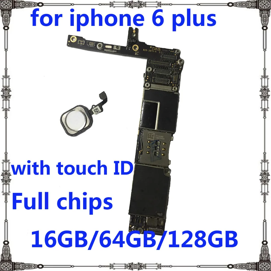 Материнская плата для iphone 6 plus оригинальная разблокированная с/без распознавания