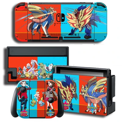 Защитная Наклейка Pokemo n Sword/Shield Skins s для консоли Nintendo Switch NS + контроллер