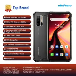 Глобальная версия Ulefone Armor 7 Android 10 смартфон прочный мобильный телефон Helio P90 8 ГБ + 128 ГБ 2,4G/5G WiFi IP68 48MP CAM 4G LTE