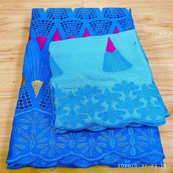 

Dubai 100%cotton fabric african lace fabric 2020 high quality swiss voile lace in switzerland nigerian lace fabric 5+2yard 68-28