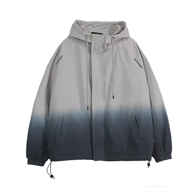 

City Where the Product 2020 Spring New Style Double Color Dyed Gradient Hooded Coat Men'S Wear