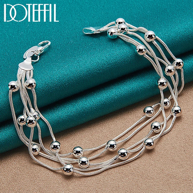 925 Silver Horse Charm Bracelet Chain For Women Fashion Jewelry - AliExpress