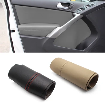 

For VW Tiguan 2008 2009 2010 2011 2012 4pcs Microfiber Leather Interior Door Handle Panel Armrest Cover Replacement Trim