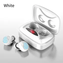White TWS bluetooth 5,0 наушники мини беспроводные наушники с 2000 мАч Мощный светодиодный дисплей сенсорная кнопка шумоподавление Спортивная гарнитура - Цвет: White