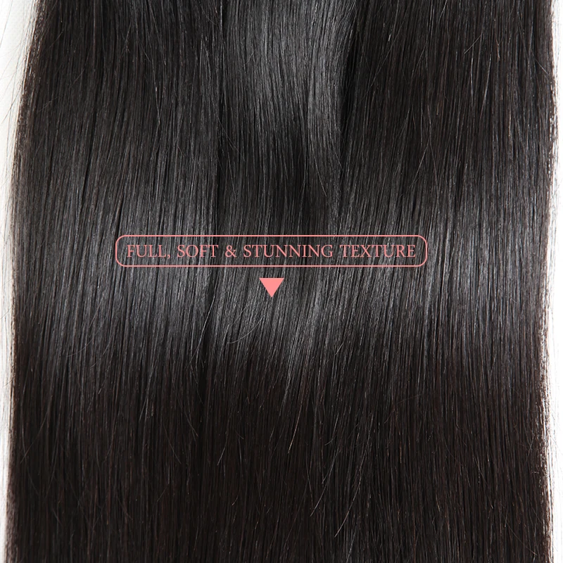 Fasci di capelli umani lisci Addbeauty Tessuto brasiliano per capelli umani vergini grezzi Estensione lunga dei capelli veri Doppio colore naturale disegnato - immagine 6