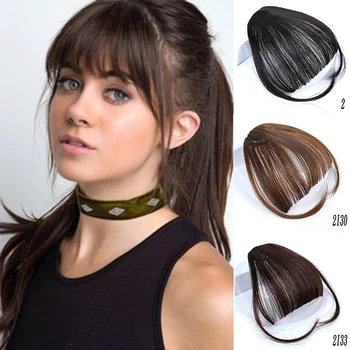 

XUANGUANG Fashion bangs Clip In Hair Bangs Hair Piece Clip In Hair Extensions Fake Bangs Synthetic Hairpiece