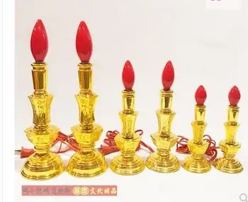 

Electric candle Buddha candle holder LED God of wealth worship Guan Changming lamp electronic candle holder appliances