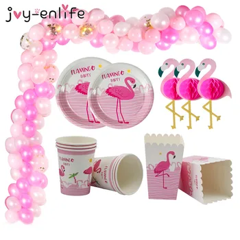 

Hawaii Party Luau Flamingo Party Decorations pink plates cups banner Summer Tropical Party Hawaiian Birthday Party Decor Wedding
