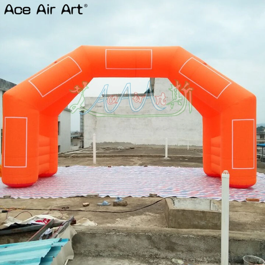 Inflatable Arch Gate Start Finish Line Archway with Sticker Box for Advertising, 4 Legs