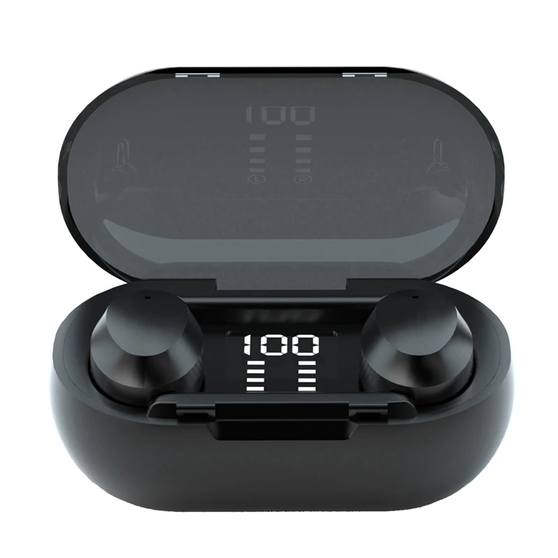 F12 Ultra Small Contact Digital Display In Ear Noise Reduction TWS Bluetooth Headset Earphone 5 0 Headphone