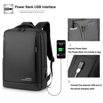 

Fashion New Laptop Backpack Mens Male Backpacks Business Notebook Mochila Waterproof Back Pack USB Charging Bags Travel Bagpack