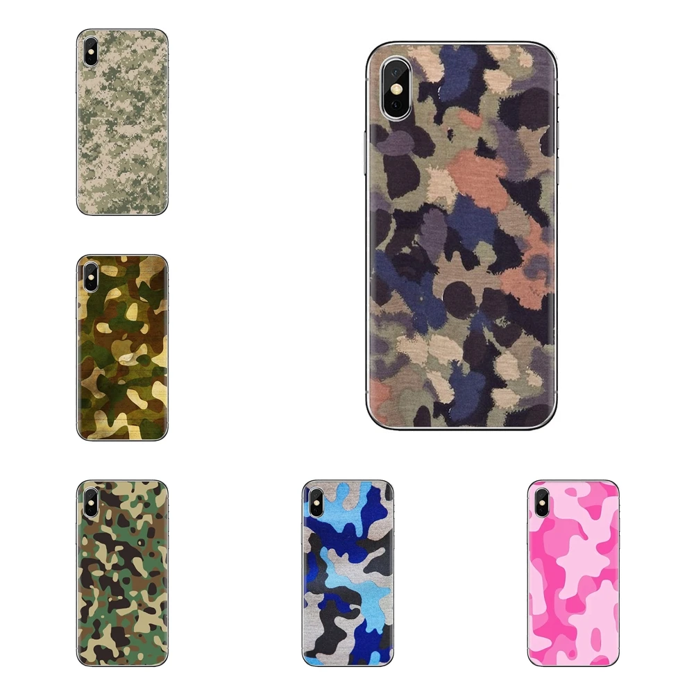Colorful Army Camo Camouflage Skin For iPod Touch Apple iPhone 11 Pro 4 4S 5 5S SE 5C 6 6S 7 8 X XR XS Plus Max TPU Shell Covers |