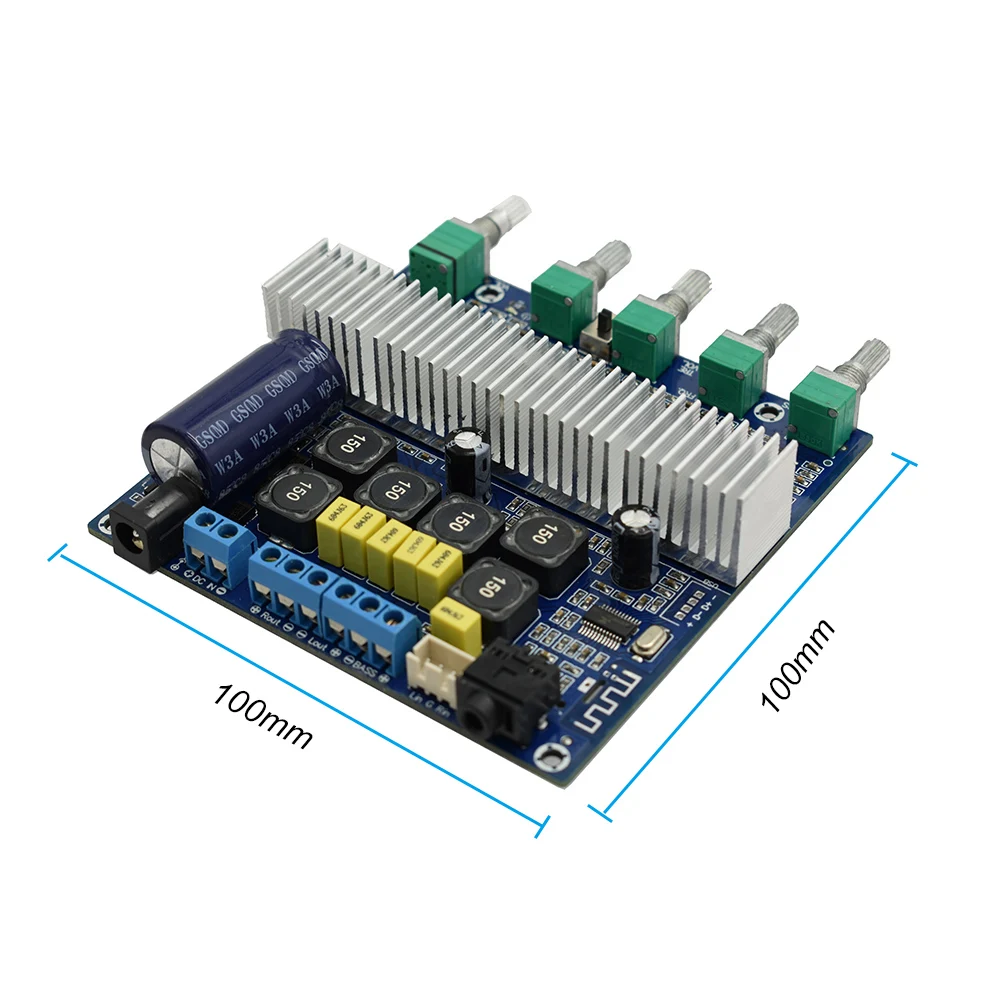 TPA3116D2 DC12V-24V Bluetooth 4,2 сабвуфер аудио усилитель плата 2,1 канальный мощность 2*50 Вт+ 100 Вт TPA3116 усилитель H2-001