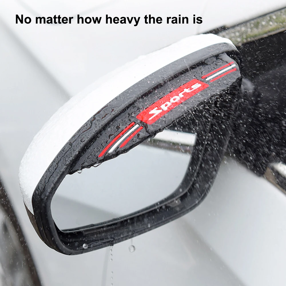 Car Rearview Mirror Visor Rain Cover Eyebrow Waterproof Sun Shade Snow Shield Flexible Rearview Protector Accessories 2Pcs