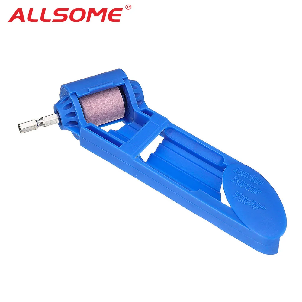 ALLSOME Effetool Portable 2-12.5mm Drill Bit Sharpener Corundum Grinding Wheel Hand Portable Powere