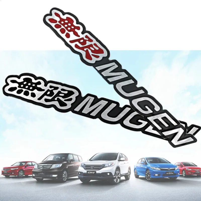 3D Mugen Мощность Автомобильный логотип эмблема для задней Знак алюминий, хром пропуск автомобилей Стайлинг для багажнике автомобиля для Honda Civic, Accord, для машины сrv fit аксессуары для авто наклейки на авто