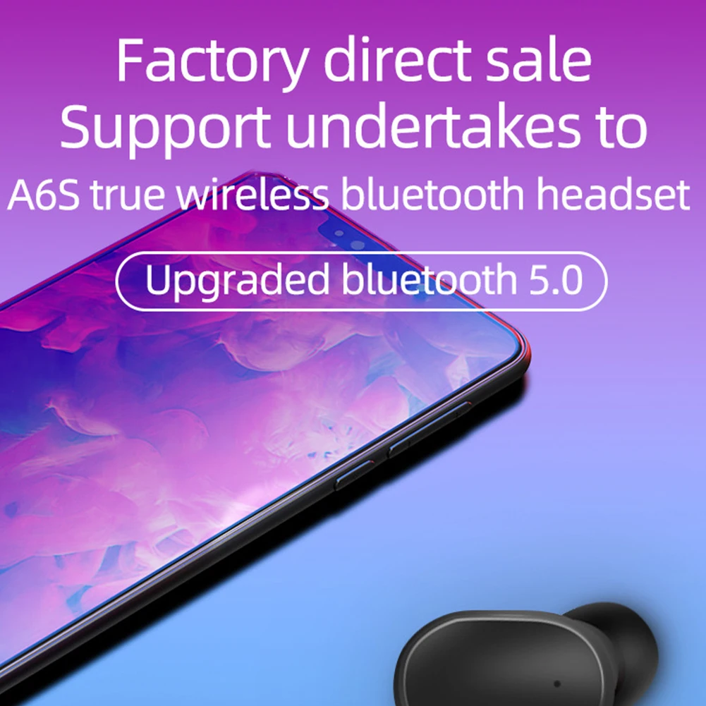 Портативный с зарядным устройством Bluetooth наушники беспроводной Автоматическое Сопряжение музыки громкой связи двойной наушник перезаряжаемый вызов