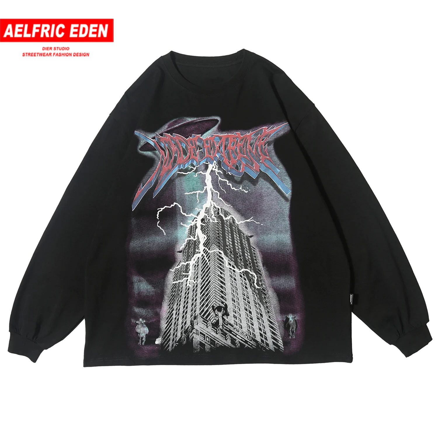 Aelfric Eden Tall Building Lightning мужские толстовки 2020 Harajuku Хип хоп повседневные хлопковые