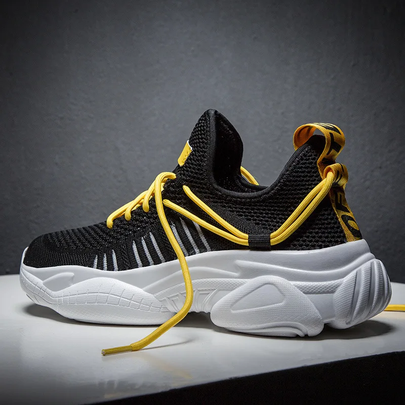 

Online Celebrity Dad Shoes Men's Low Top Breathable Fly Woven Sports Trendy Shoes Casual Versatile Small White Shoes Students Li