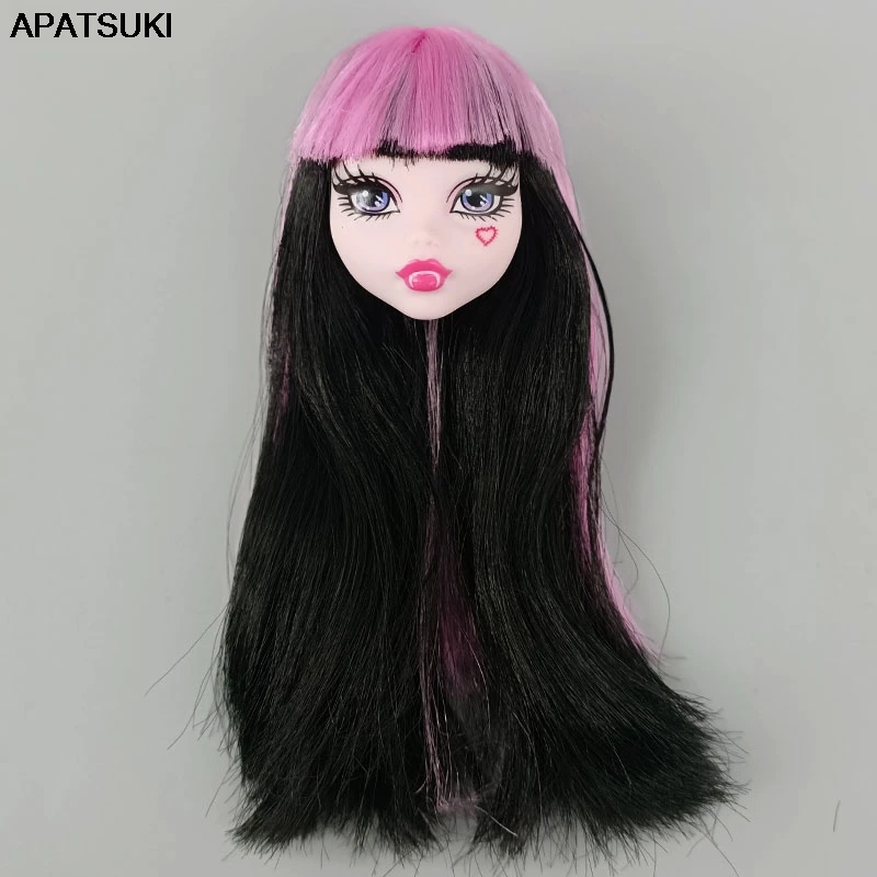 Make Up кукла голова с длинными волосами парик 1/6 BJD для Monster High Make-up головы куклы