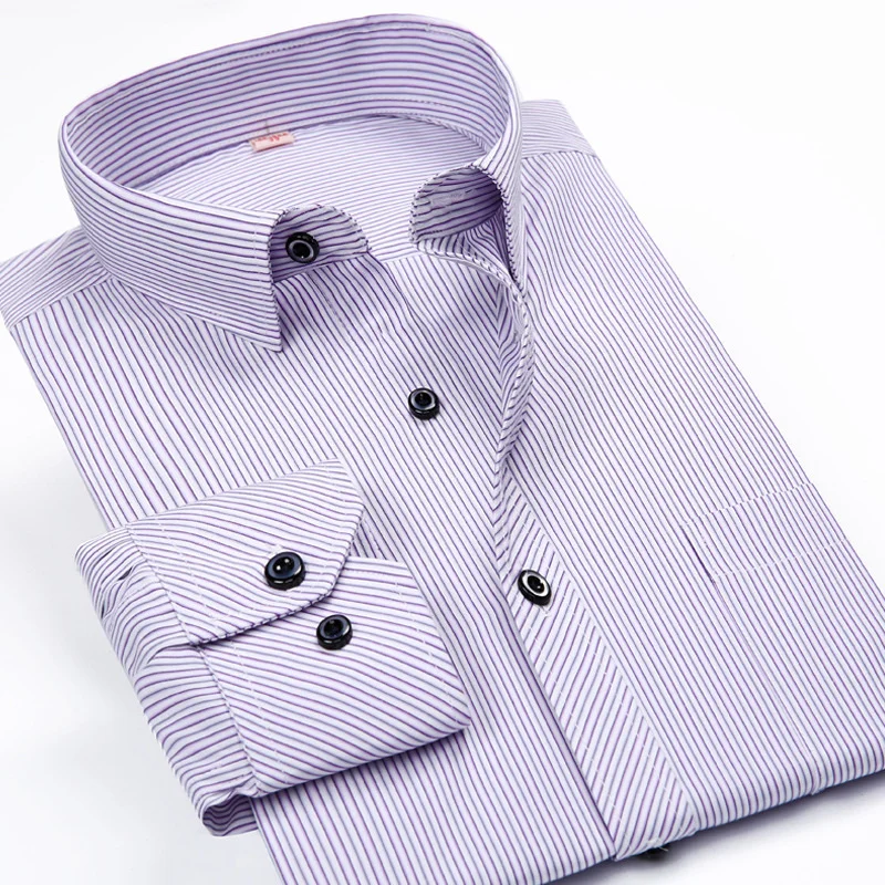 BOLUBAO, Брендовые мужские рубашки с длинным рукавом, топы, весна, новинка, мужская Тонкая деловая рубашка, повседневные полосатые рубашки для мужчин - Цвет: 2103