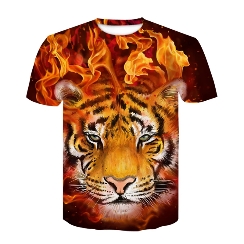 

animal Tiger 3D Digital printing T-shirt 2020 summer New Men Funny Harajuku Trend design Fashion brand tops plus size T-shirts