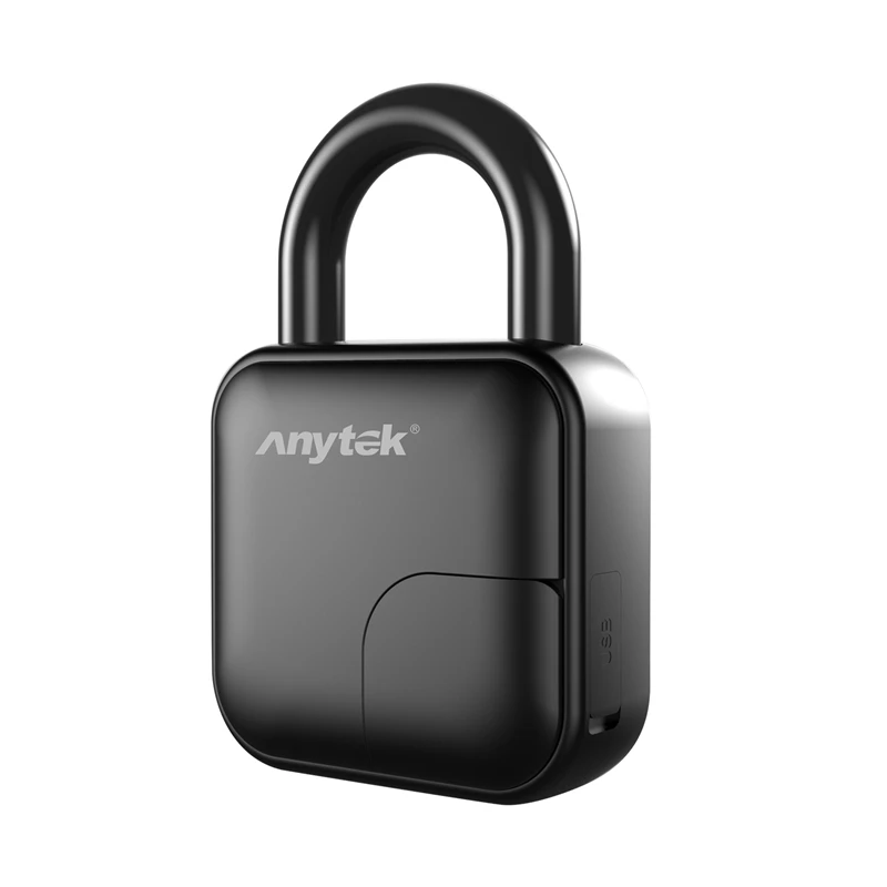 FFYY-Anytek L3 Usb Перезаряжаемый смарт-замок без ключа замок отпечатков пальцев Ip65 Водонепроницаемый Противоугонный замок безопасности двери багаж Cas