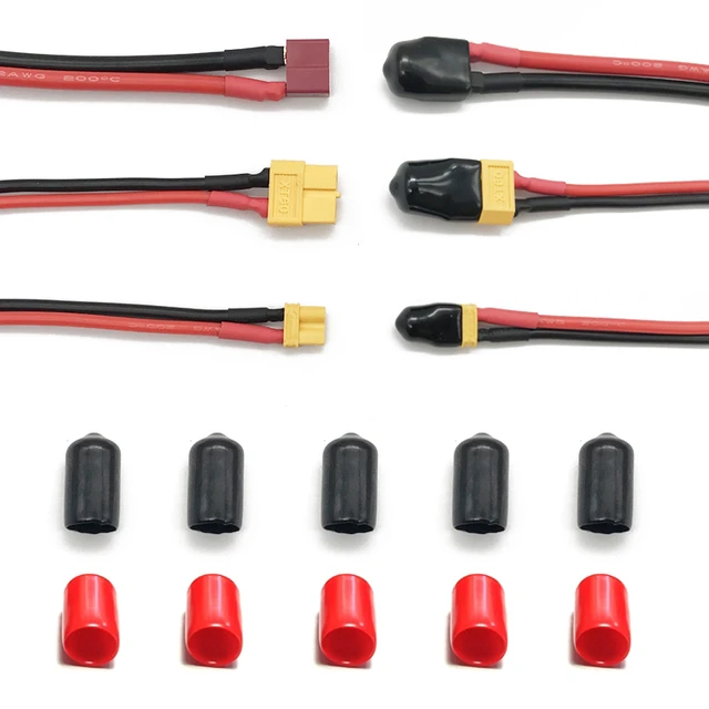 10PCS XT60 XT30 T-Stecker Stecker Gummi Terminal Isolierte Schutzhülle Caps  Sparkproof Aufgeladen/Entladen für Lipo batterie - AliExpress