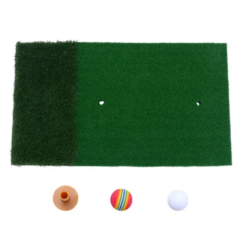 

1PC Mini Golf Practice Mat Indoor Realistic Turf Swing Mat Golf Training Aids for Driving Hitting Chipping Putting (Style D)