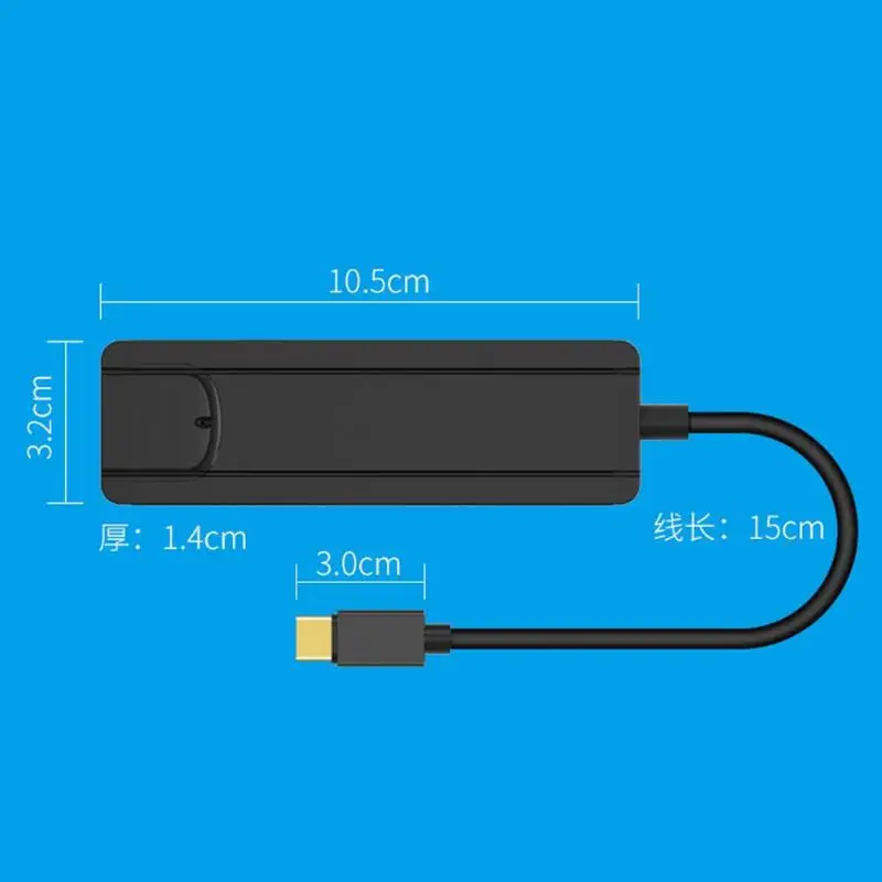 5 в 1 OT-9181 type-C к PD USB3.1/HDMI/RJ45/2 USB3.0 Многофункциональный USB-C концентратор Черный