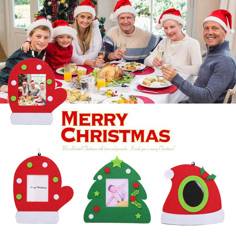 Fashion Latex Christmas Photo Frame Album Tree Ornaments Table Decorations