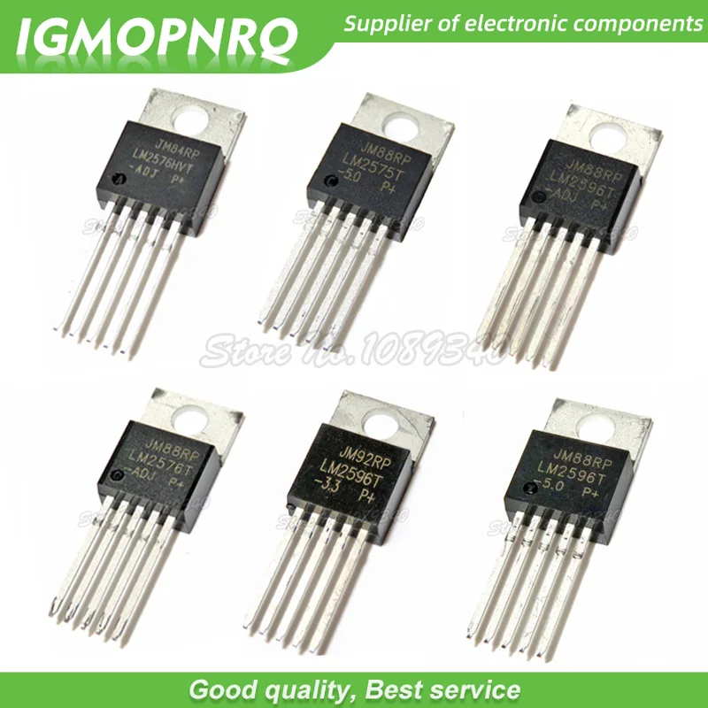 10pcs LM2575T-12 LM2576T-ADJ LM2596T-3.3 LM2596T-ADJ LM2575T-5.0 LM2575T-ADJ LM2576HVT-ADJ LM2576T-12 LM2576T-5.0 TO-220 | Электронные