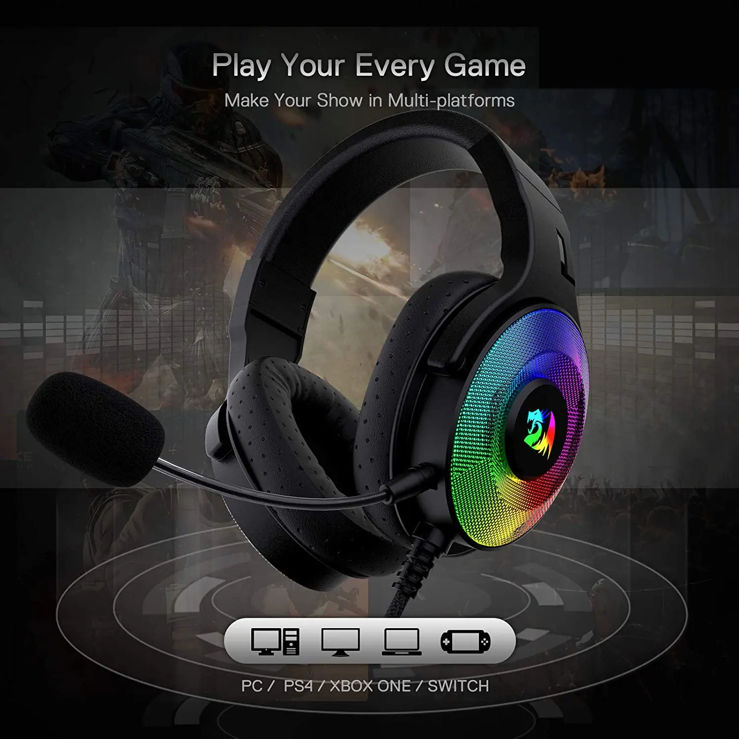 Redragon H350 Pandora Wired Gaming 