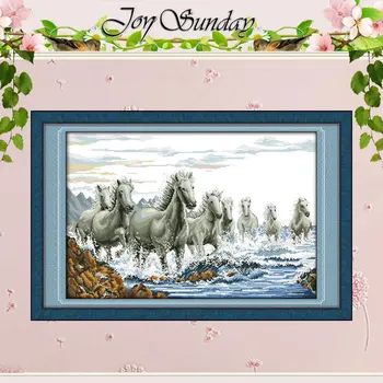 

Thousands of Horses Galloping Ahead(2) Counted Cross Stitch 11 14CT Cross Stitch animals Cross-stitch Kits Embroidery Needlework