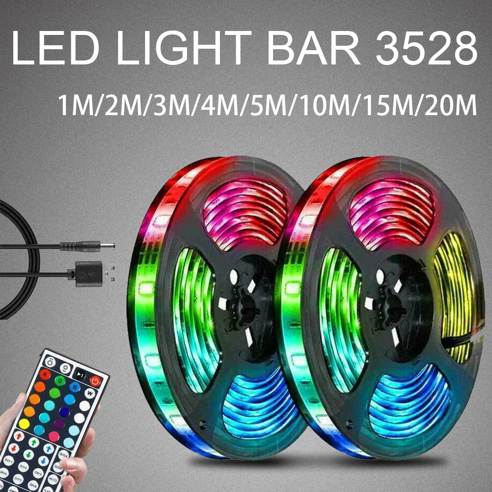 5 10 м 15 20 светодиодный полоски светильник s Гибкая лампа RGB Цвет изменение USB Remote