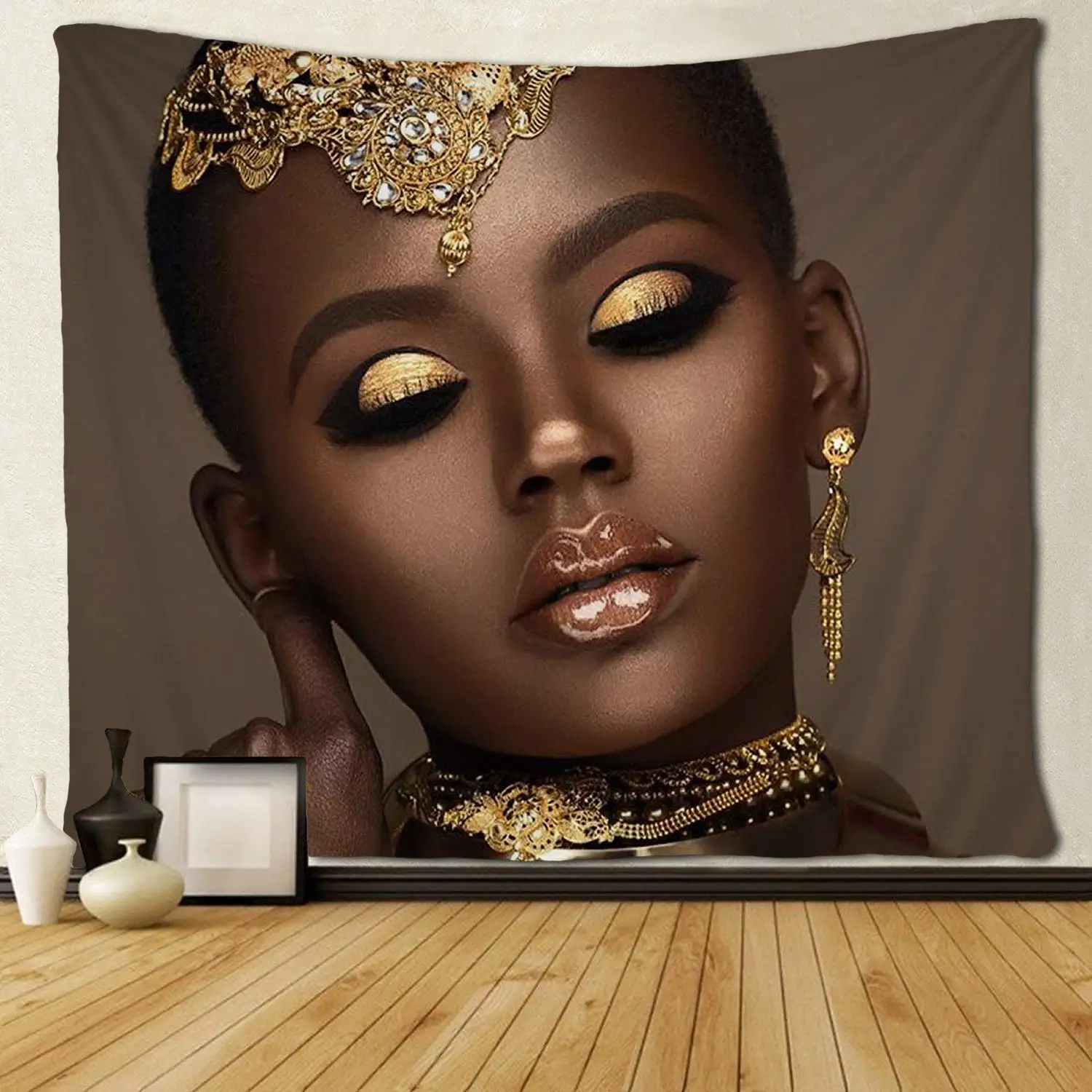 

African American Women Sexy Tapestries Hippie Black Art Wall Hanging