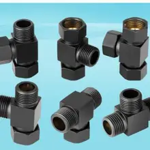 3-х полосная кран разъем, латунь, черный цвет