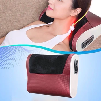 

Electric Kneading Massage Pillow Neck Shoulder Back Body Cervical Car Home Massager Breathable Mesh Removable zipper