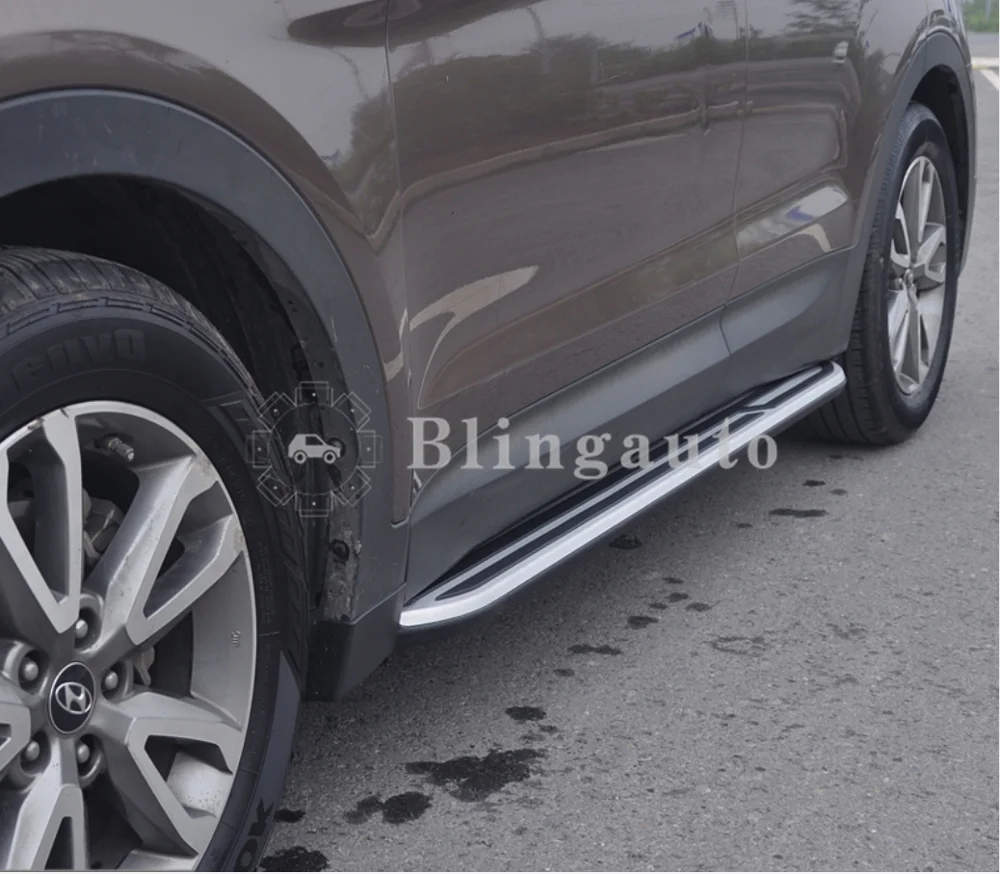 Подходит для hyundai Santa Fe sport 2013- 2 шт. Левая Правая Беговая доска боковые ступени nerf бар Автомобильная педаль боковая лестница