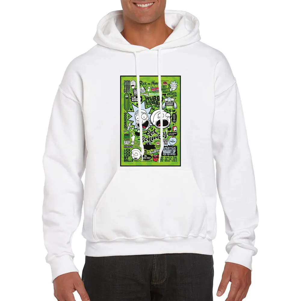 rick and morty hoodie white