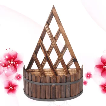 

1pc Wooden Flower Pot Hanging Flowerpot Large Diameter Hanging Flowerpot Plant Pot Fleshy Flower Pot Container (Coffee)