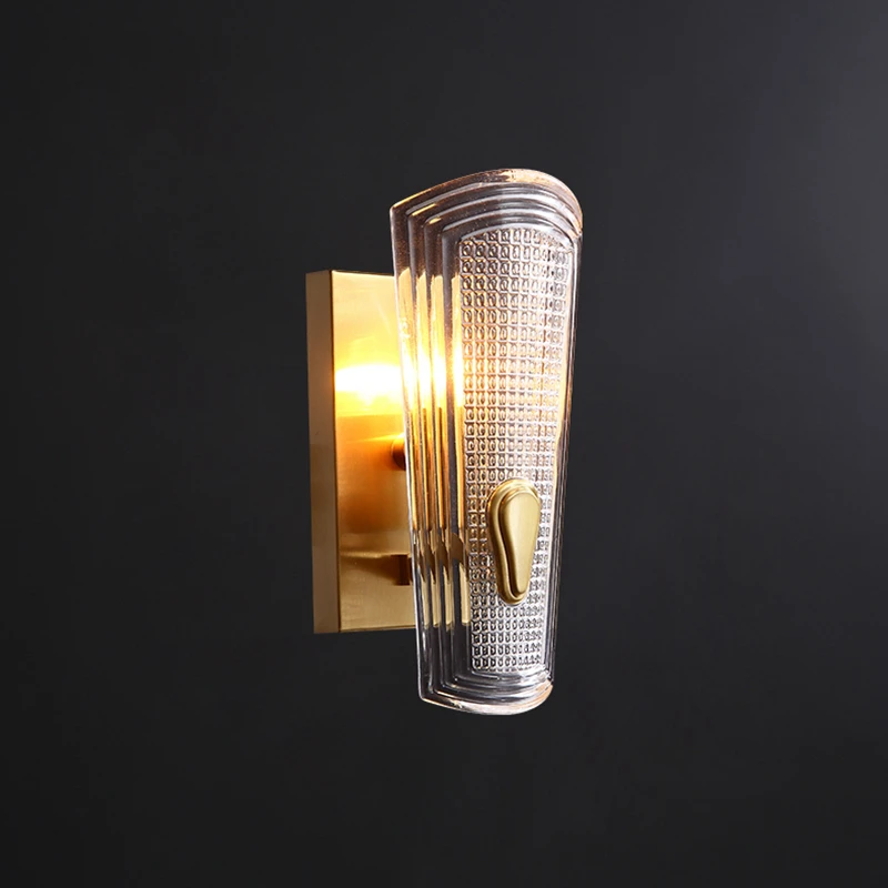 1 lamp Современная античная бронза настенный светильник Арт Стекло Бра Коридор светильник Спальня E14 светодиодный лампа 6 Вт AC220V/110 V дома светильник ing Lampara - Цвет абажура: 1 lamp