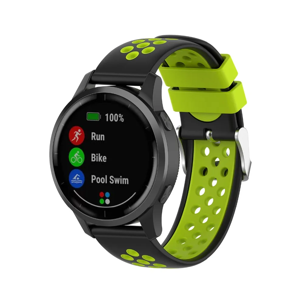 Силиконовый ремешок для часов Garmin Vivoactive 4 4S, Смарт-часы, браслет на запястье, спортивный ремешок для Galaxy Watch 46 мм/GTR 47 мм