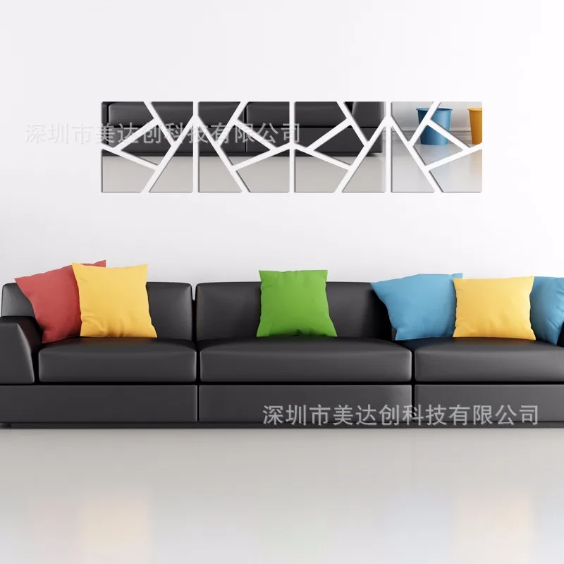 Напрямую от производителя продажи стиль 3D Кристалл трехмерные наклейки diy ТВ задний план стикеры Настенные акриловые зеркало Livi