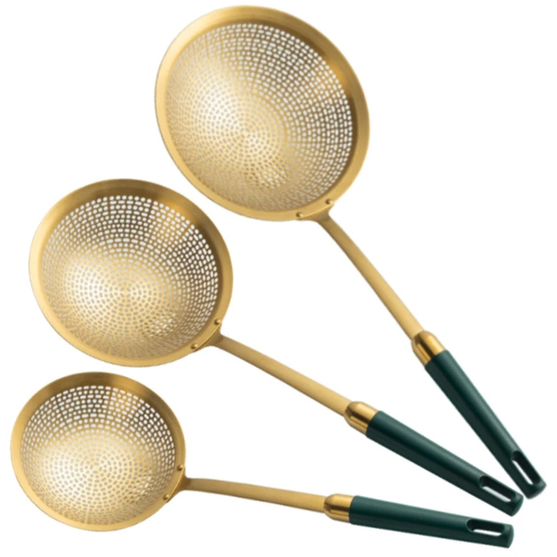 304 Stainless Steel Skimmer Strainer Colander Mesh Deep Fryer Oil Frying Scoop Noodles Dumpling